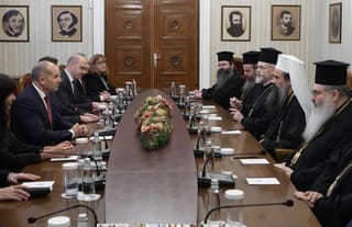 Bulgarian authorities meet with Patriarch Daniel and the Synod of the Bulgarian Orthodox Church. Photo: trud.bg
