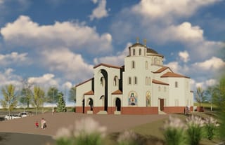 Proposed design for St. Raphael Church in Antiochian Village. Photo: antiochian.org