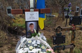 The gravesite of Orest Cherny. Photo: Petro Husak/Facebook