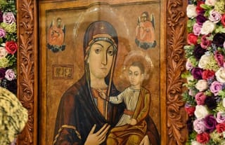 Miracle-working icon of the Theotokos at Nicula Monastery. Photo: media.pravoslavie.ru