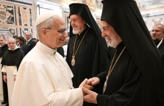 Pope Leo XIV receives participants in the Symposium “Nicaea and the Church of the Third Millennium: Towards Catholic-Orthodox Unity.” Photo: Vatican Media