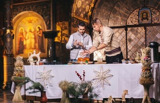 Culinary show in the Refectory Church of the Lavra. Photo: Facebook / Galimova