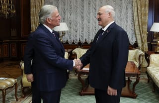 Franklin Graham and Belarusian President Aleksandr Lukashenko. Photo: billygraham.org