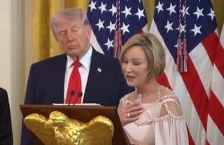 Paula White-Cain speaks during a White House Easter event on Wednesday. Photo: Forbes/YouTube