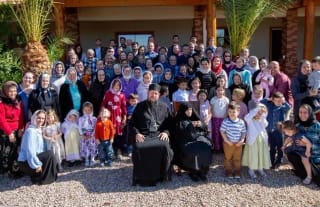 Fr. Peter with the faithful of St. Seraphim of Sarov Orthodox Church in November of 2019. Photo: orthodoxethos.com