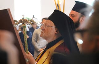 Ecumenical Patriarch Bartholomew during his visit to New York in the fall of 2025. Photo: Aaron Hickman/UOJ-USA