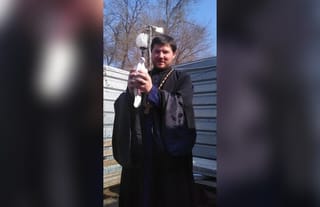 UOC Priest Kostiantyn Maksymov. Photo: Suspilne