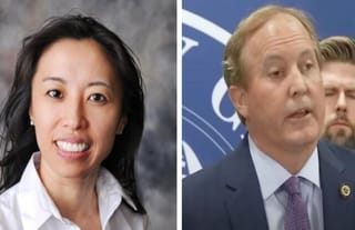 May Lau and Texas Attorney General Ken Paxton. Photo: Post Millennial