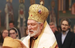 Bsp. Irinej celebrates the patronal feast of St. Nicholas the Wonderworker. Photo: Diocese of Eastern America of the SOC/Facebook