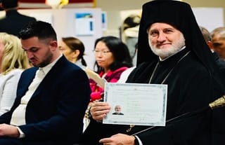 Abp. Elpidophoros has been granted citizenship in the U.S. Photo: Orthodox Observer/Dimitrios Panagos