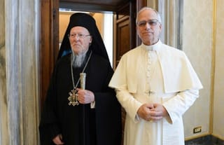 Pat. Bartholomew and Pope Leo. Photo: Vatican News