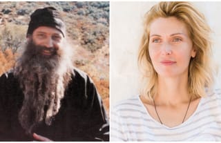 Fr. Seraphim Rose and Yelena Popovic. Photos: ACROD (left) and Basilica News Agency (right)