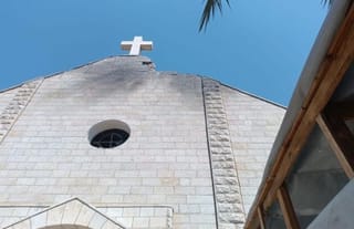 Visible damage from the outside of Holy Family Catholic Church. Photo: pillarcatholic.com