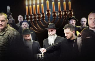 Political and military leaders of Ukraine celebrating Hanukkah. Photo: UOJ