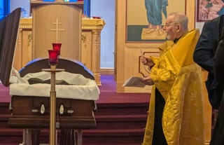 Archpriest George Mitchell served the funeral service for John A. Walko. Photo: Courtesy of the Walko Family