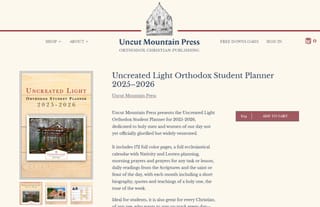 Uncut Mountain Press Launches 2025-2026 Orthodox Student Planner