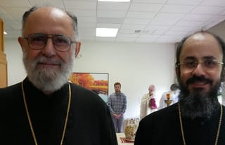 Metropolitan Saba and Metropolitan Jacob together at Antiochian Village
