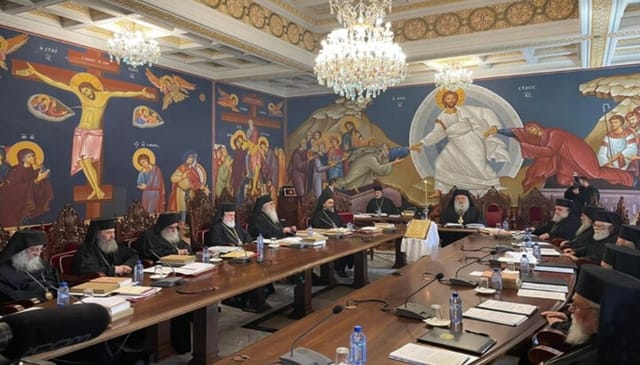 A meeting of the Holy Synod of the Church of Cyprus. Photo: Orthodoxia News Agency