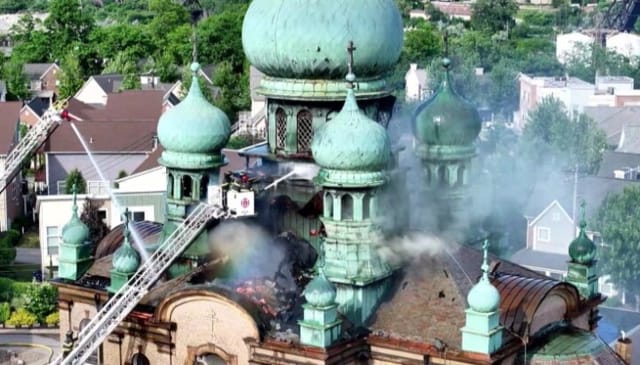 May 28, 2025 marked one year since the devastating fire at the historic St. Theodosius Orthodox Christian Cathedral in Cleveland, Ohio. Photo: St. Theodosius Orthodox Christian Cathedral