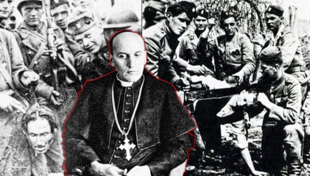 The Archbishop of Genocide and that which he blessed: according to the data of several sources (e.g. The International Commission for the Truth about Jasenovac), as many as 1400 Catholic