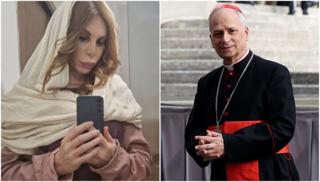 Alessia Nobile and then-Cardinal Robert Prevost. Photo: PinkNews