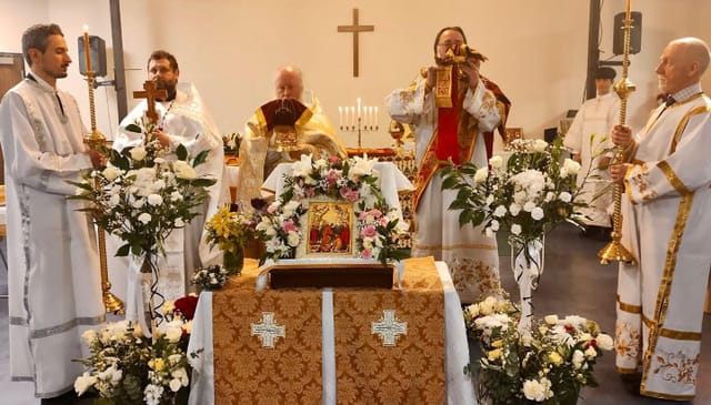 Services are currently being held in an evangelical church in Cardiff. Photo: Parish of the Kazan Icon of the Mother of God