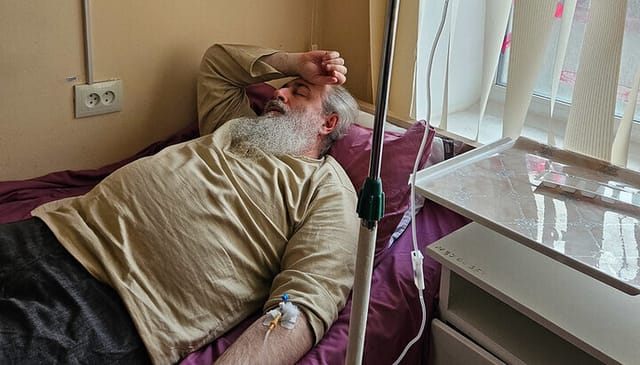 Met. Arseny in the hospital. Photo: Sviatohirsk Lavra