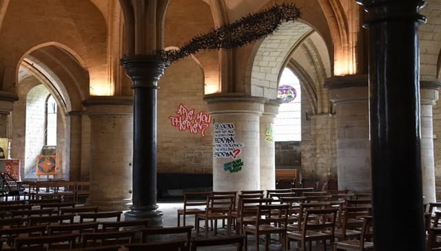 The "Hear Us" exhibit will remain in the Canterbury Cathedral until Jan. 18, 2026. Photo: Canterbury Cathedral