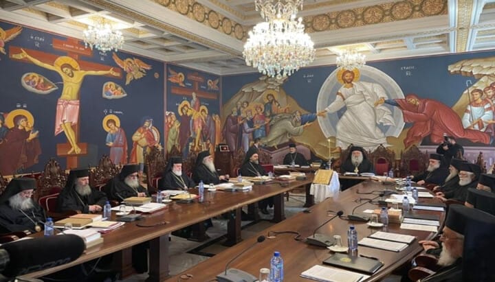 A meeting of the Holy Synod of the Church of Cyprus. Photo: Orthodoxia News Agency