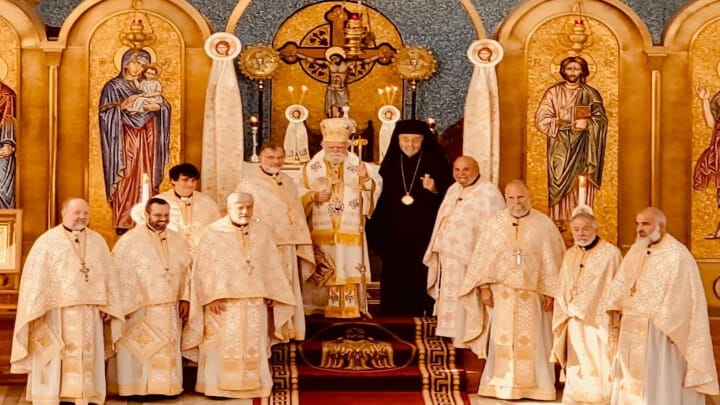 The retired Met. Alexios presided over the Hierarchical Divine Liturgy on Sunday. Photo: Greek Orthodox Metropolis of Atlanta