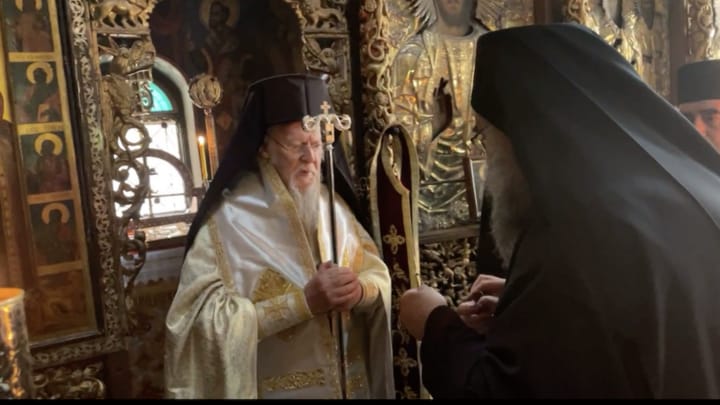 Bartholomew on Mt. Athos. Source: Orthodox Times