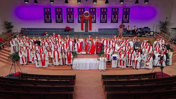 Fr. Nicolas Kazarian can be seen in black on the left side. Photo: New Jersey Synod, ELCA
