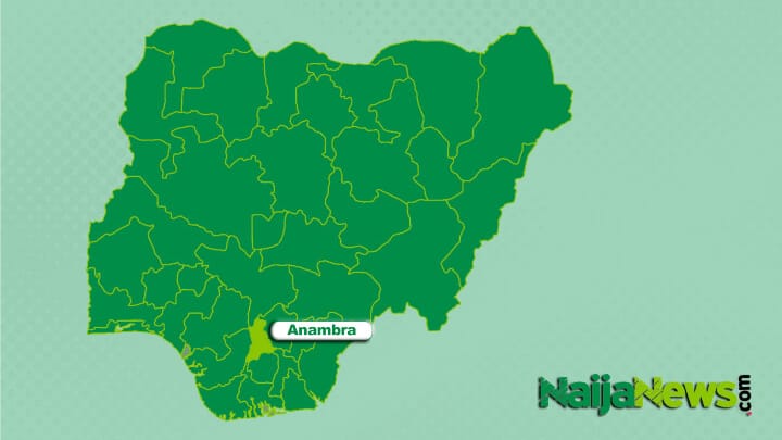 A map of Nigeria showing the location of Anambra. Photo: naijanews.com