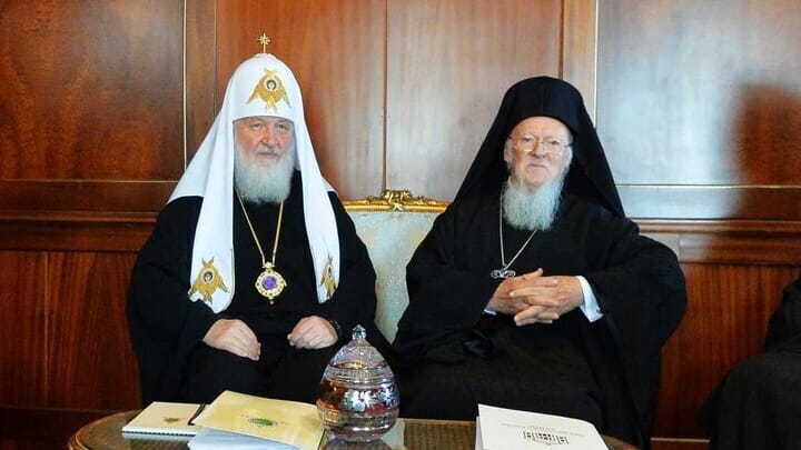 Patriarchs Kirill and Bartholomew. Photo: Phanar Press Service