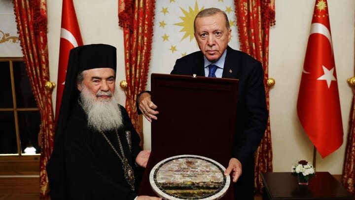 Patriarch of Jerusalem Meets with President of Turkey