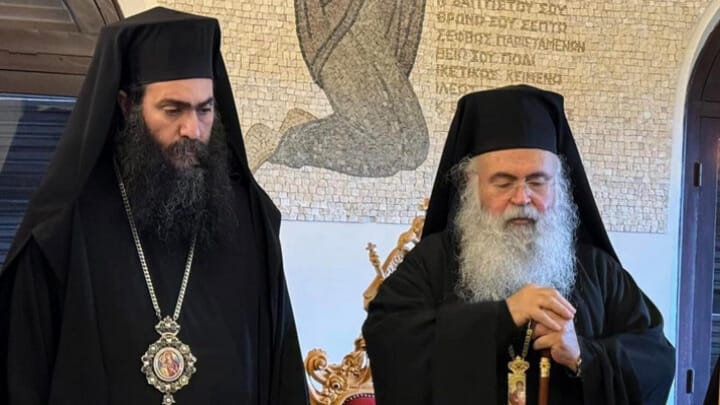 Met. Tychikos and Abp. Georgios. Photo: Orthodoxia News Agency