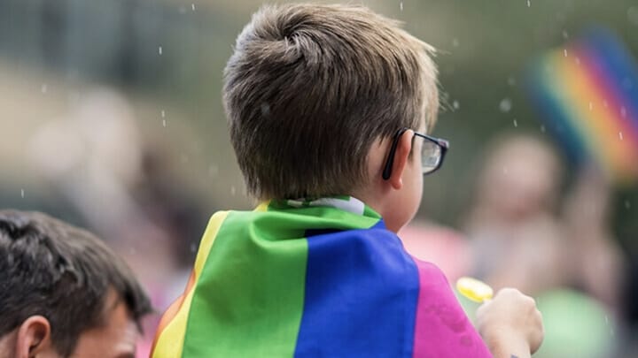 A child with an LGBT flag. Photo: christianpost.com