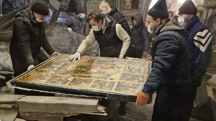 A surviving icon of the Apostle Andrew. Photo: facebook.com/genaelin