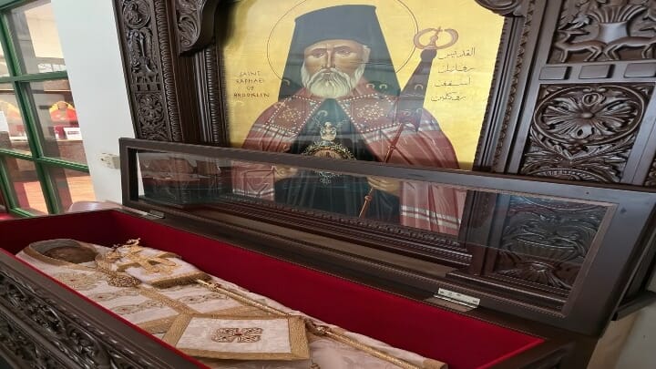 New reliquary of St. Raphael of Brooklyn at the Antiochian Village. Photo credit: antiochian.org