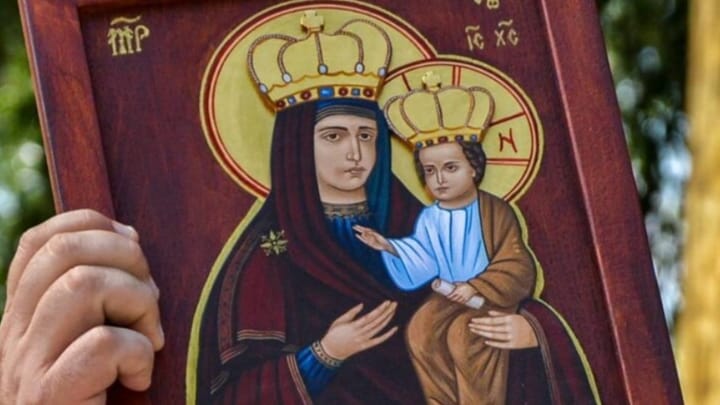 Copy of the Klokoč icons Presvätej Mother of God