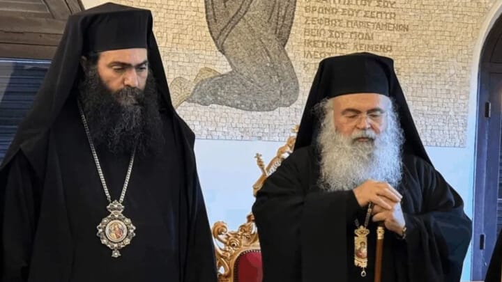 Met. Tychikos and Abp. Georgios. Photo: Orthodoxia News Agency