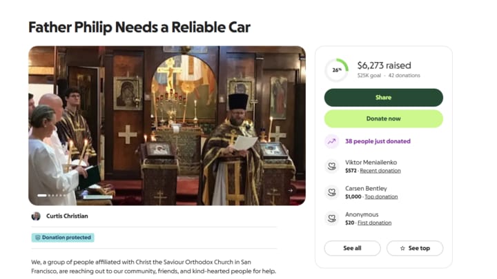 GoFundMe Launched to Help CA Priest Buy New Car