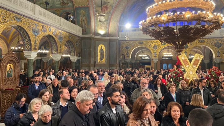 Faithful gather in the Cathedral of St. Andrew for the Feast of the First-Called Apostle. Photo: pelop.gr