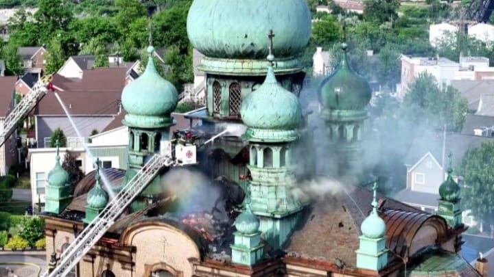 May 28, 2025 marked one year since the devastating fire at the historic St. Theodosius Orthodox Christian Cathedral in Cleveland, Ohio. Photo: St. Theodosius Orthodox Christian Cathedral