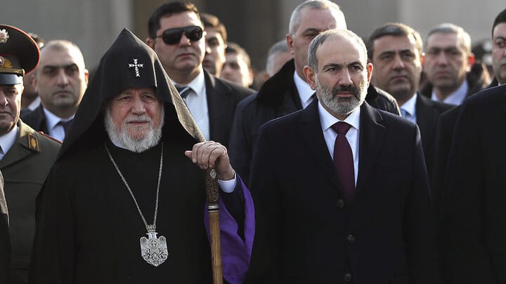 Pashyinyan and Karekin II. Source: Jamestown.org