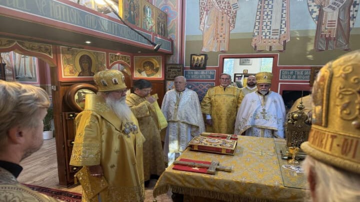 Met. Tikhon presides over the first Feast of St. Olga of Alaska. Photo: OCA