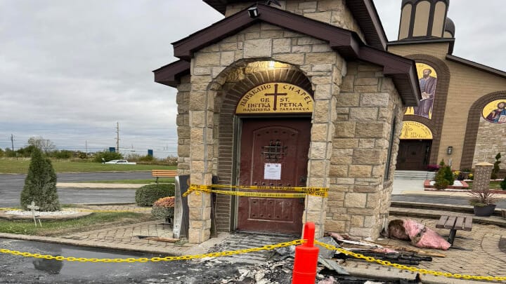 Damage sustained at the St. Petka Chapel. Photo: Region News Source