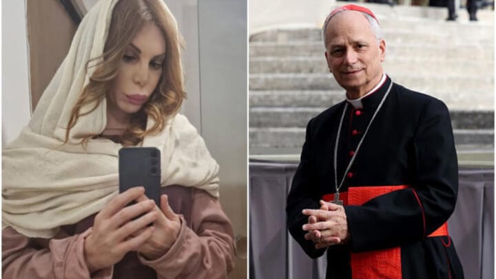 Alessia Nobile and then-Cardinal Robert Prevost. Photo: PinkNews