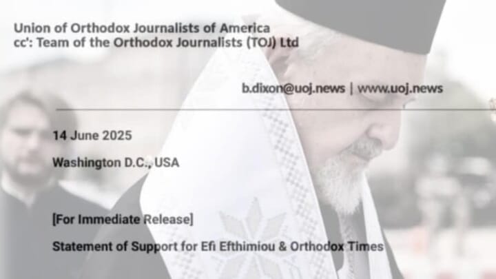 UOJ-USA Statement of Support for Orthodox Times