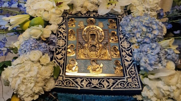 The Kursk Root Icon of the Mother of God in Menton. Photo: orthodox-europe.org